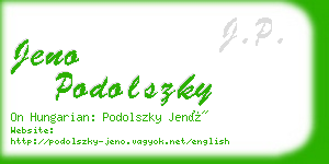 jeno podolszky business card